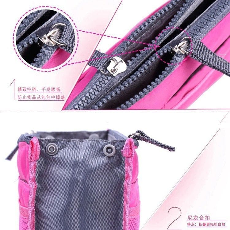 Organizer Insert Bag, Nylon Travel Handbag Purse, Large liner Lady Makeup Cosmetic Bag, Multi Zipper Makeup Bag, Double Zipper Storage Bag, Multipurpose Tote Bag Organizer Insert Bag, Nylon Travel Handbag Purse, Large liner Lady Makeup Cosmetic Bag, Multi Zipper Makeup Bag, Double Zipper Storage Bag, Multipurpose Tote Bag